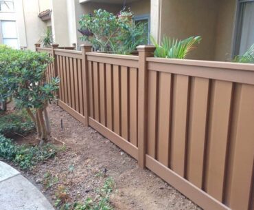 How close to the fence can you build a patio?