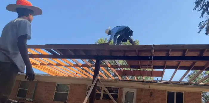 how to attach a patio roof to an existing house