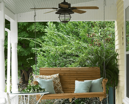 How To Hang A Porch Swing with rope and chains