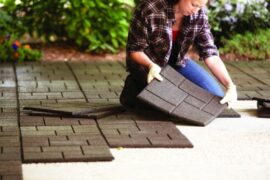 How to Install Rubber Patio Pavers on Dirt [ Pictures + Video]