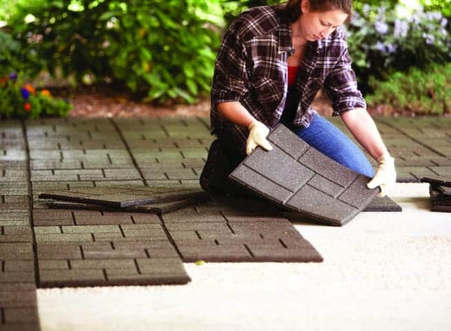 How to Install Rubber Patio Pavers on Dirt
