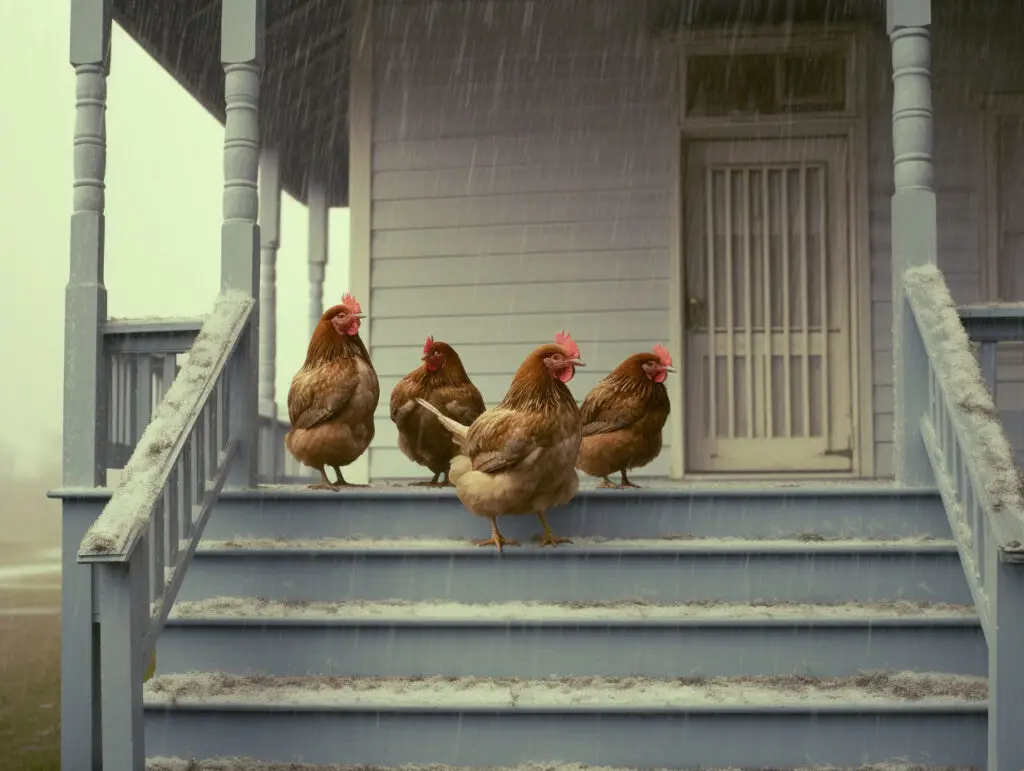 how to keep chickens off your porch