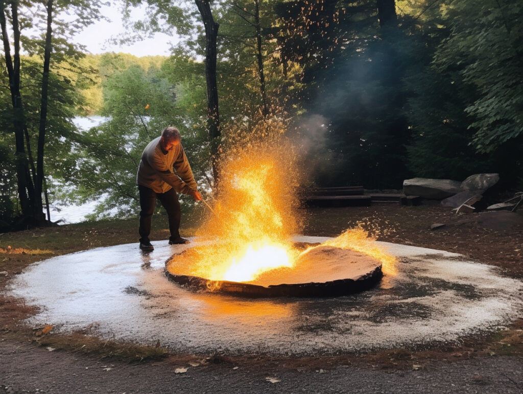 how to put out a fire pit fire